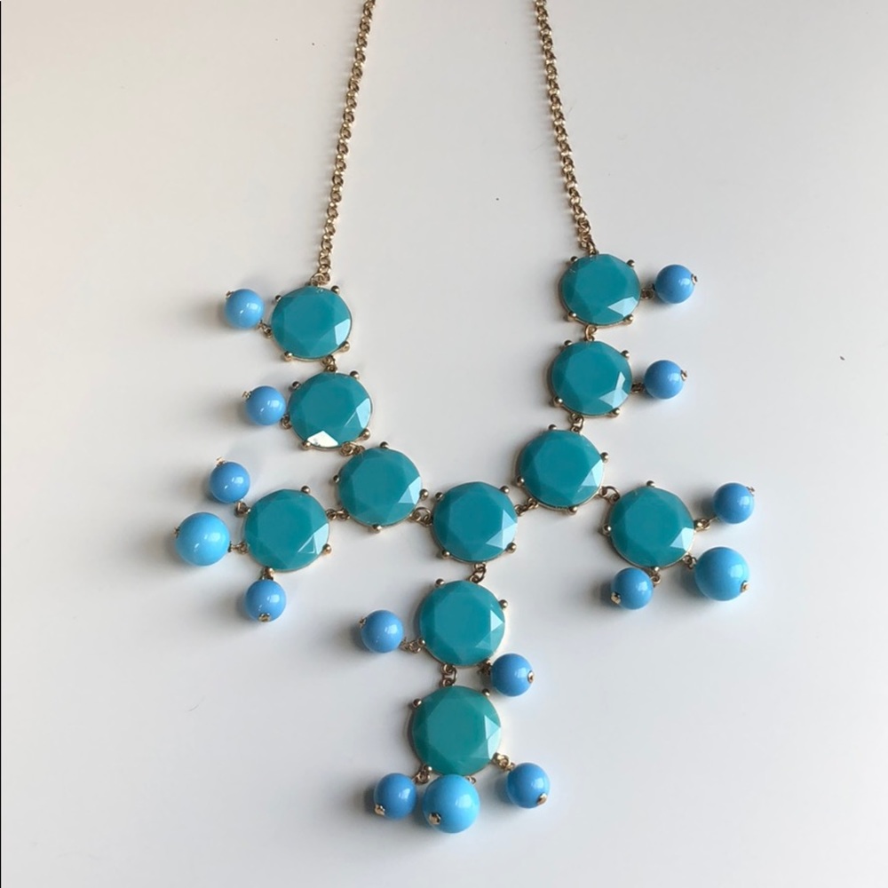 Light Blue Bubble Statement Necklace
